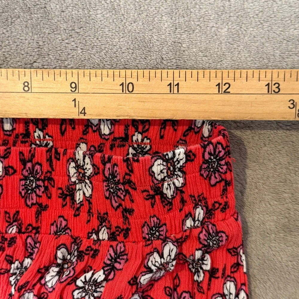 BOHO Patchwork Tiered High Low Maxi Skirt Floral Ruffle Peasant Gypsy Size XS